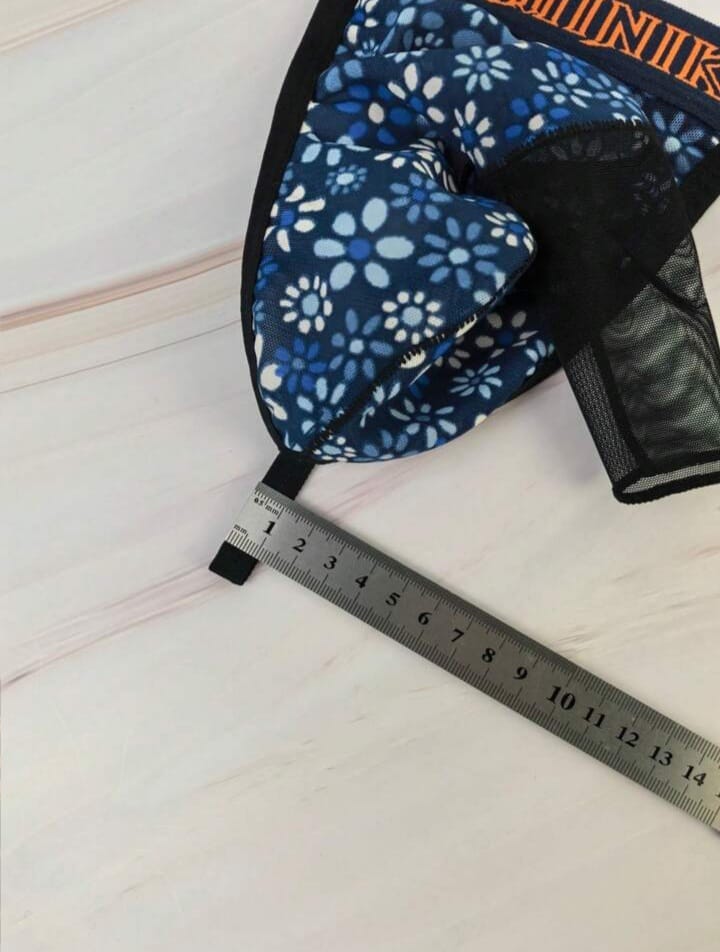 Midnight Bloom Mesh Thong